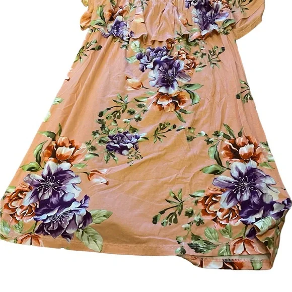 Off the shoulder ruffle floral print dress - Picture 2 of 5